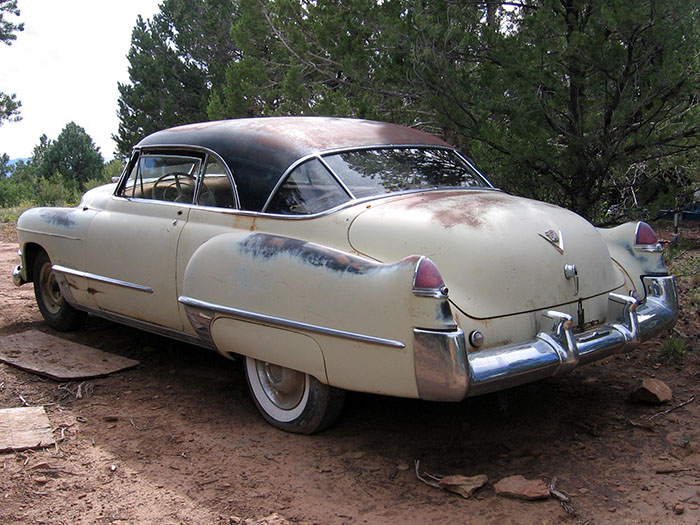 Rear view of 1949 Cadillac