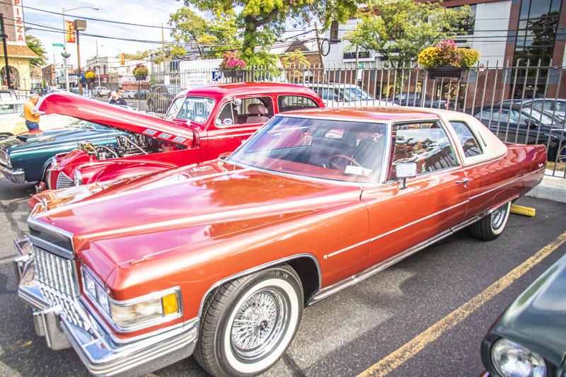 red 1976 Cadillac 2 door